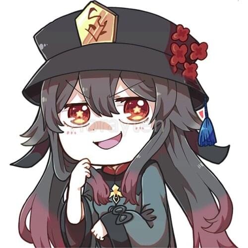 Car Styling Vinyl Stickers for Cartoon Genshin Impact Hu Tao Hutao Anime Graphics Motor Bikes Keyboard Decal Waterproof