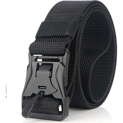Military Tactical Nylon Belt Magnetic Buckle Zinc Alloy Outdoor Oxford Cloth Free Adjustment Belt Fashion Multi-purpose Belt New