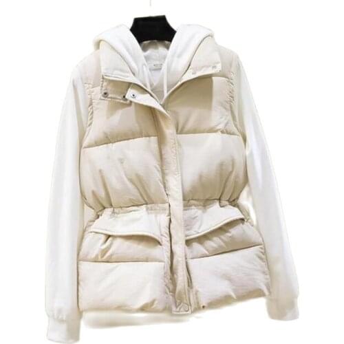 2021 New Autumn Vest Chalecos Para Mujer Winter Vest Women Short Vest New Korean Stand Collar Down Cotton Waistcoat Female