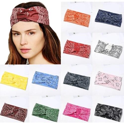 1Pc Lady Knotted Headband Korea Style Flower Hair Accessories for Women Girls Turban Elastic Hairband Head Wrap