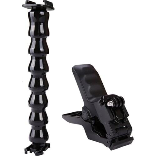 10 Set 2 in 1 Universal Jaws Flex Clamp Mount with Adjustable Neck Kit for Gopro Hero SJCAM Sport Action Camera