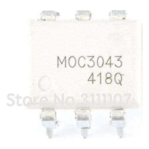 10PCS/LOT MOC3043 3043 DIP6 DIP DIP-6 Photoelectric Coupler Optocoupler 100%New