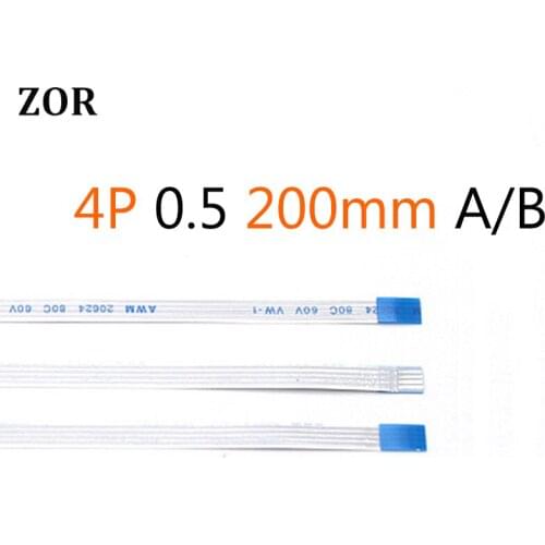 100pcs/lot New Type A B 20cm 200mm FFC FPC 4pin 0.5 pitch Flat Ribbon Flex Cable 4 pins 20624 AWM 80C VW-1 60V Power Button