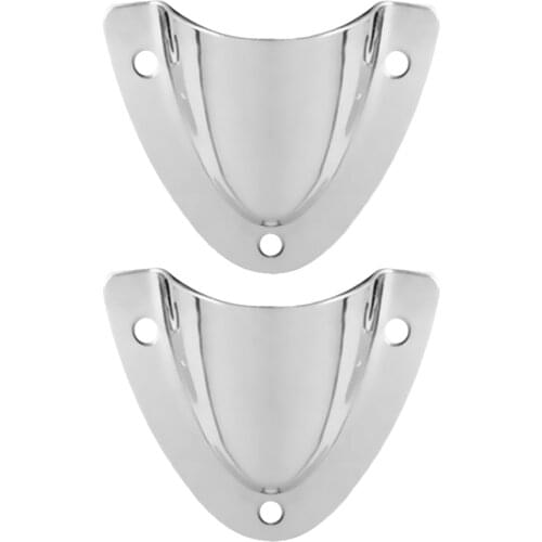 2pcs Heavy Duty Marine Grade Stainless Steel Large Clamshell Vent / Wire Cover for Boats