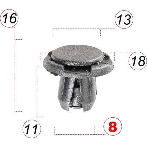 20pcs 8mm ATV Motorcycle Accessories Nylon Fairing Trim Panel Fasteners Clip Rivets For Honda Yamaha Suzuki Kawasaki