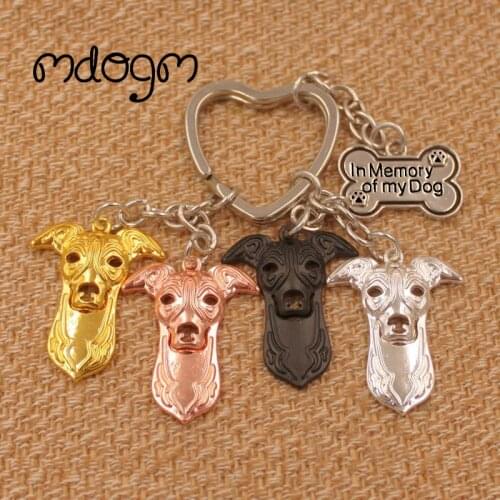 2021 Cute Greyhound Dog Animal Purse Handbag Metal Pendant Keychain For Bag Car Women Men Girls Key Ring Love Jewelry K134