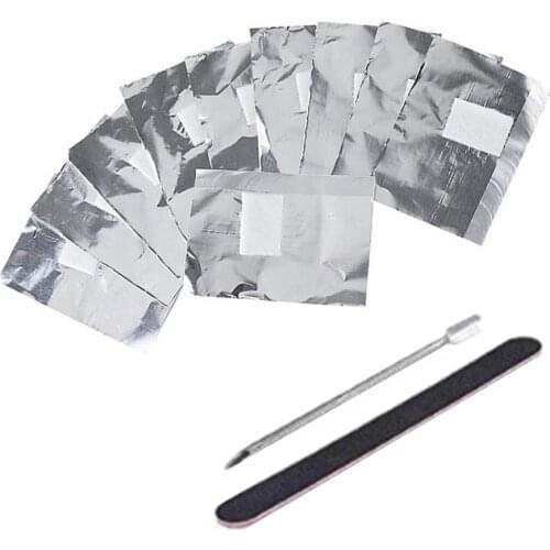 50/100/200Pcs Nail Polish Remover Foils Wraps Soak Off Gel Removal Cotton Pads