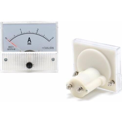 85c1 Current Monitoring 0~3A Analog DC AMP Panel Meter Class 2.5 Pointer Ampere Gauge