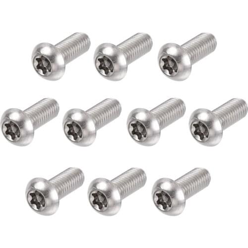 Uxcell M8x20mm Torx Security Machine Screw Pan Head Screws Inside Column, 304 Stainless Steel Fasteners Bolts 10 Pcs