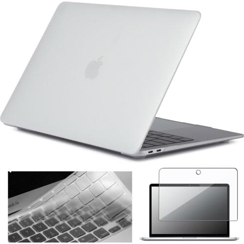 For Macbook Air 13 Case Pro 13 A2338 M1 2020 /Pro 16 A2141/Air 11/Pro 15 Hard Laptop Cover+US Keyboard Film+Screen Protector