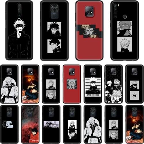 Jujutsu kaisen Gojou satoru Phone Case for Xiaomi Redmi Note 9A 9S 8 8T 9 Pro 7 8 Pro 7A 8A 9C Silicon Soft Black Shell Cover