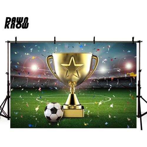 DAWNKNOW Football Field Trophy Photography Background Backdrop For Photographers Stage Photocall Shoot Live Photo Studio lv2083