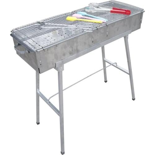 Barbecue tools Outdoor convenient stainless steel thick wood carbon #11 inch grill