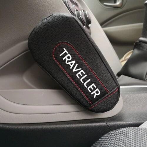Pu Leather Thigh Support Knee Pad Car Door armrest pad Interior Car Accessories For Peugeot Traveller
