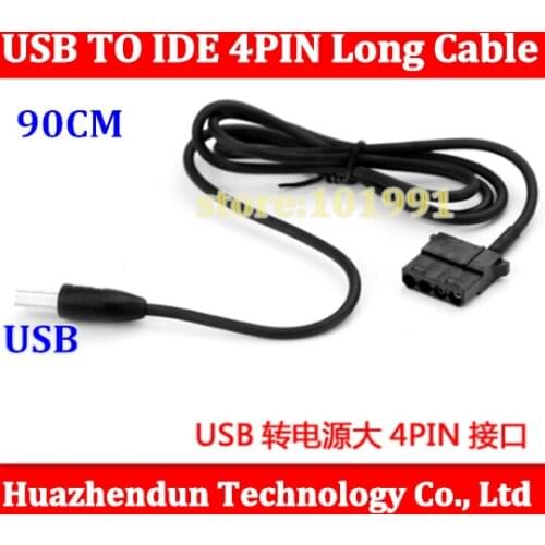 5pcs 90CM USB to IDE Molex 4Pin Adapter Cable for Chassis Cooling Fan, Change 12V to 5V