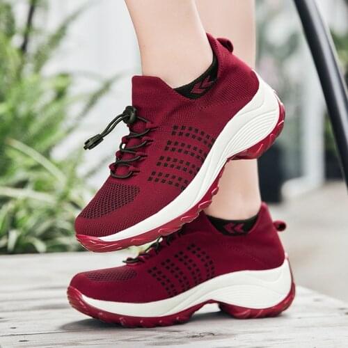 Solid sneakers women shoes 2021 comfortable wedges platform shoes woman sneaker spring autumn female sports shoe