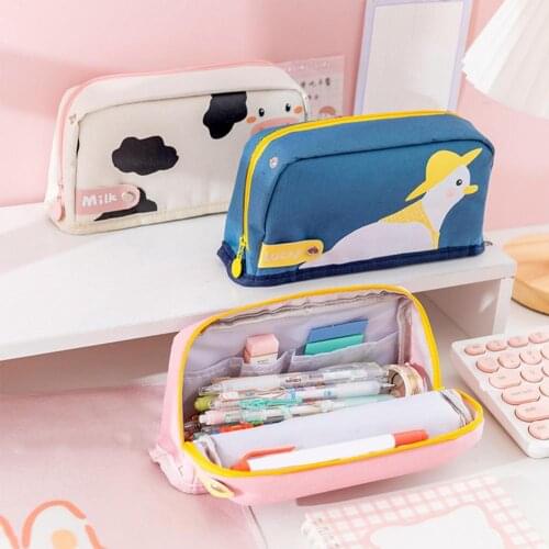 Cartoon Pattern Lightweight Folding Pencil Organizer Box for Office