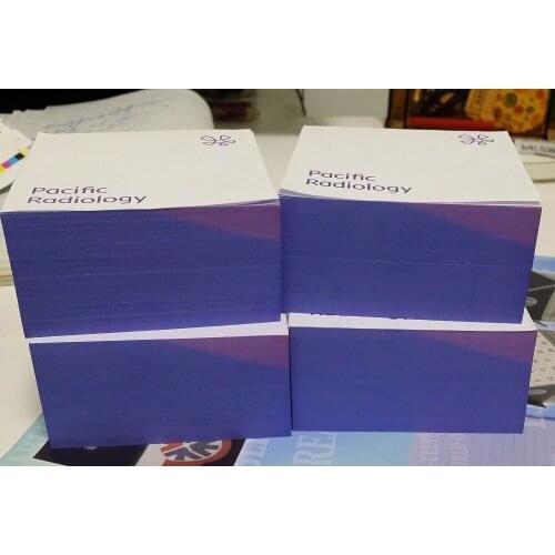 Custom sticky memo cube 75x75x38mm for grant