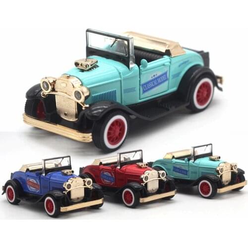 1:36 Alloy Classic Car Model Metal Pull Back Diecast Car Music&Light Toy High Simulation Model Toys for Children Kid Gift TY0546