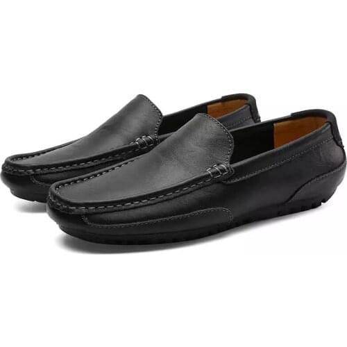 Men Casual Shoes Luxury Brand Summer Genuine Leather Mens Loafers Moccasins Hollow Out Breathable Slip on Driving Shoes Nine Bul