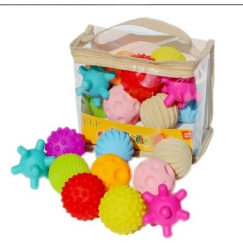 10pcs Soft Sensory Balls Baby Hand Catch Massage Balls with BB Sound Effect Grasping Balls Educational Toys for Kids Baby