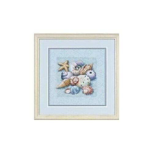 Unprinted DIY Needlecrafts Counted Cross Stitch Kits, Shells In The Sand Lovely Children Bedroom Decoration Hand made Embroidery