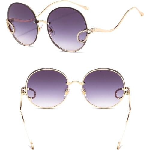 New Metal Sunglasses 2503 round Frame All-match Decorative Sunglasses Womens Fashion Sunglasses women Sun glasses