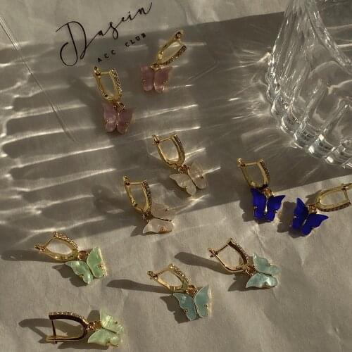 New Fashion Women Butterfly D Rop Earrings Sweet Colorful Girls Party Jewelry Earrings