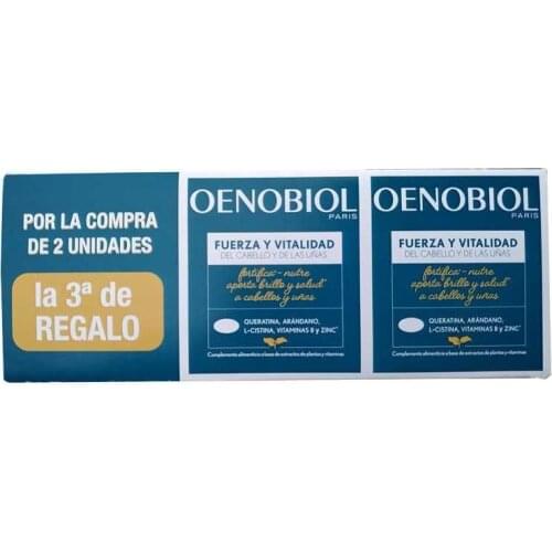 OENOBIOL - PACK TRIPLO strength and vitality (3 rd Gift Unit) 60 tablets X 3