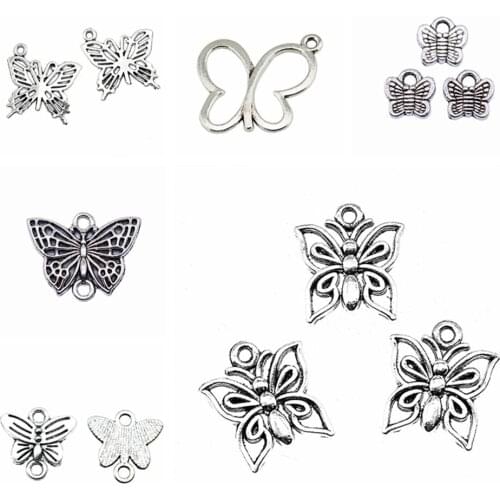 Wecharms bulk charms for jewelry making kit pendant diy jewelry accessories Butterfly Flying Butterfly Charms