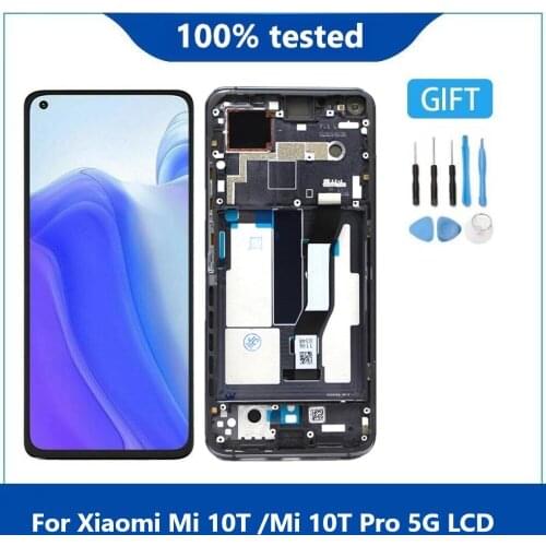 Original LCD For 6.77"Xiaomi Mi10T LCD For Xiaomi Mi 10T Pro K30S LCD Display LCD Screen Touch Digitizer Assembly With Frame