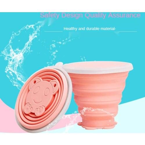 Outdoor Hiking Traveling Camping Portable Silicone Folding Cup Multifunctional Creative Cartoon Telescopic Drinking Cup