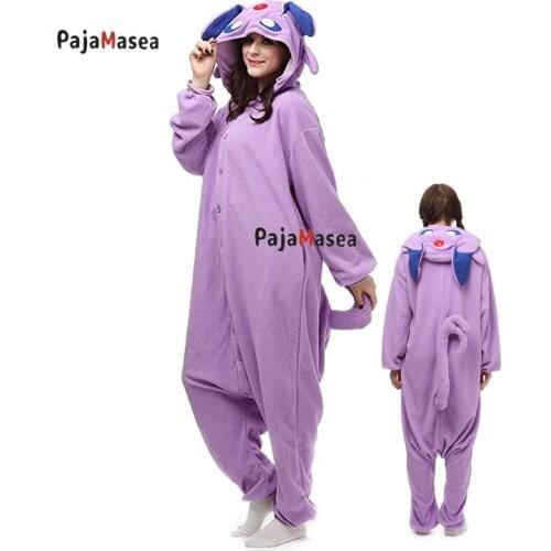 Violet Elf PAJAMASEA Men Cartoon Costume Animal Cosplay Women Onesie Funny Fleece Halloween Pyjamas Overalls Raccoon Kigurumi