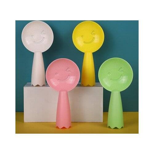 Can stand plastic kitchen dedicated creative smile rice scoop shovel household glutinous snail scoop rice powder