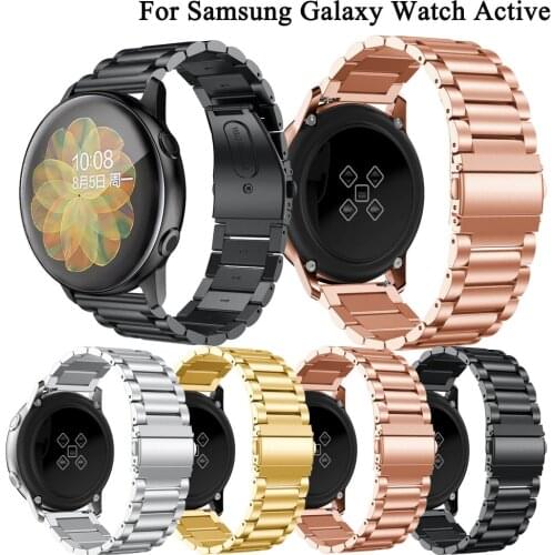20mm watch strap For Samsung Galaxy watch 42mm/Active band Gear S2/Sport stainless steel bracelet Amazfit bip strap Accessories