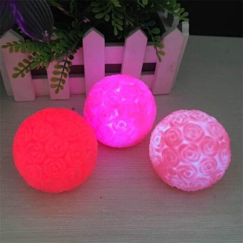 Roses modelling toy Pink Ball Roses Modelling Small Light Movie & Tv Toy Plastic Unisex Electronic 2020