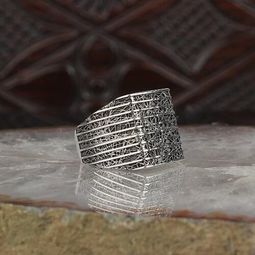 All Handmade Traditional Turkish 925 Silver Mens Handmade Signet Rings Jewelry Gift From Turkey for Women Men