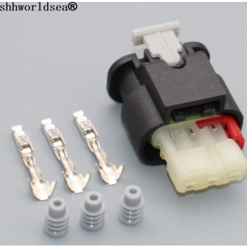 Shhworldsea 3pin 3 way car auto engine plug auto sensor cam position sensor plug cable connector 1488991-6 for Toyota