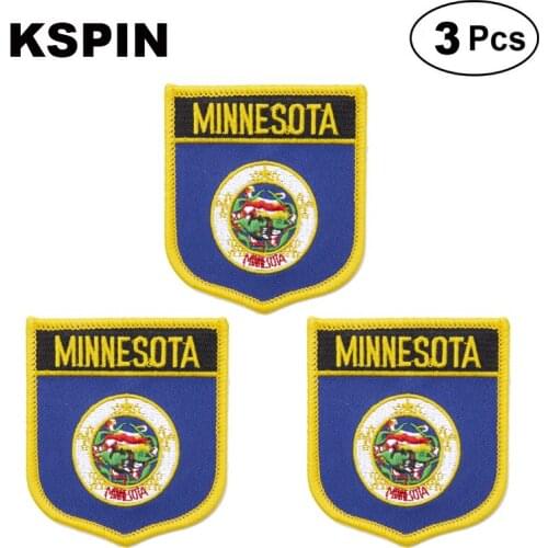 U.S.A Minnesota Shiled Shape flag patches national flag patches for Cothing DIY Decoration