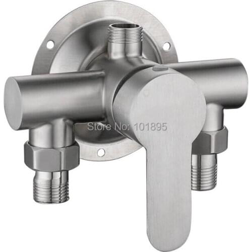 SUS 304 Stainless Steel Nickel Brushed 2 Models Upper Outlet and Down Outlet of Shower Tap