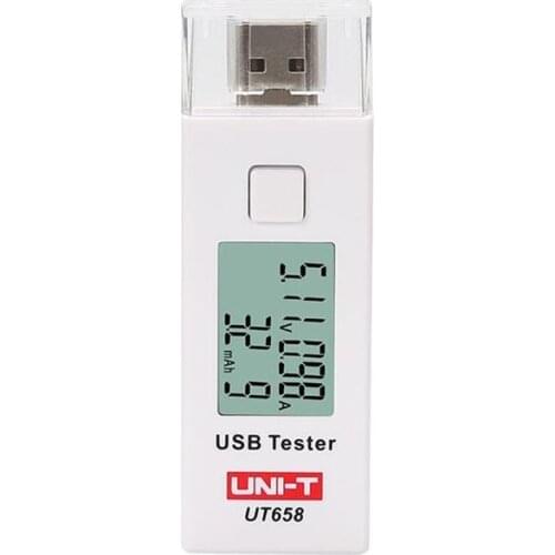 UNI-T UT658 USB Tester Voltmeter Ammeter Digital LCD Voltage Monitor Current Meter Capacity Tester 9V 3A With Backlight