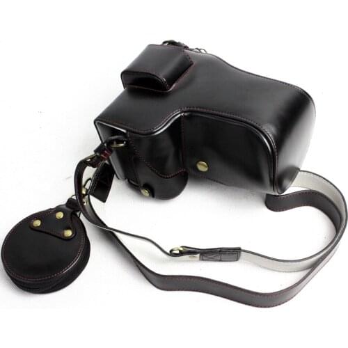 High Quality Luxury leather Camera Bag Case For Sony a9 ILCE-9 Protect Cover Camera Pouch With shoulder Strap battery