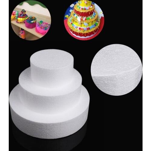 4/6/8 inch 1PC Party DIY Cake Foam Mould Sugarcraft Dummy Patrice Model Polystyrene Styrofoam Mould Round Kitchen Accessories