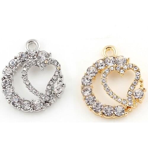 10pcs/lot Rhinestone Dangle Handmade Charms Pendant DIY for Bracelet Necklace Bag