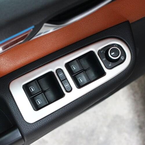 2pc for sharan 2012-2018 Glass switch panel Decorative frame Interior trim Stainless steel