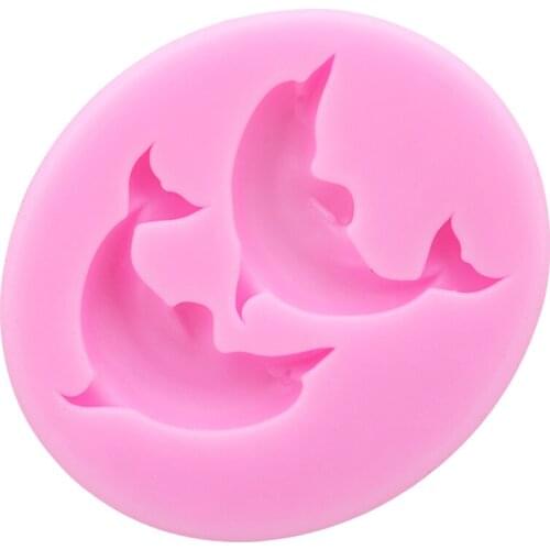 3D Fondant Dolphin Shape Silicone Sugarcraft Cake Mold Chocolate Candy Cake Tools DIY Decoration Baking Molds