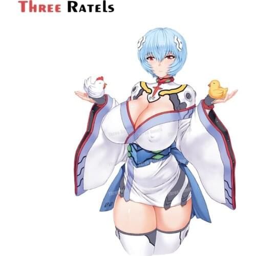 Three Ratels A516 BBW Hentai Sexy Rei Anime Girl Car Stickers Auto Door Protector Decals PVC Material For JDM SUV RV