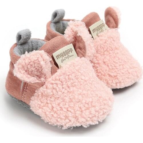 2019 Toddler Boy Girl Snow Boots Shoes Newborn Baby Autumn Winter Cotton Warm Soft Sole Plush Prewalker