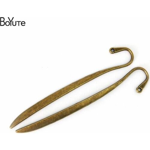 BoYuTe (20 Pieces/Lot) 20*117MM Zinc Alloy Antique Bronze Plated Metal Bookmark Jewelry Diy Accessories Parts Wholesale