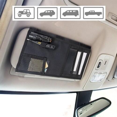 CQC Tactical MOLLE Vehicle Sun Visor Organizer Panel CD Storage Bag Car Truck Auto Accessories Holder EDC Tool Pouch
